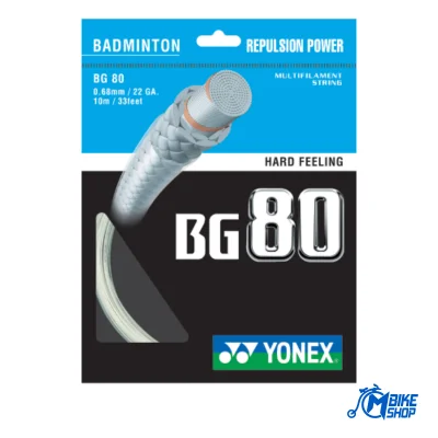 Žica YONEX Badminton Nylon String 80 White 10m